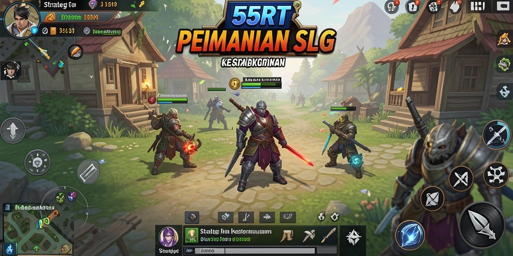 Tampilan utama gameplay <strong>55RT</strong>, menunjukkan strategi dan pertempuran yang mendebarkan.