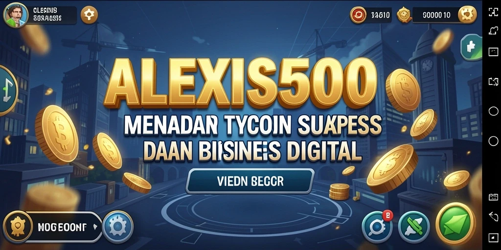 Screenshot ALEXIS500 menunjukkan pengalaman gameplay Tycoon yang menarik.
