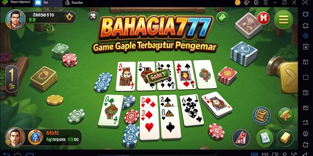 Tampilan gameplay seru di BAHAGIA777 saat bermain Gaple.