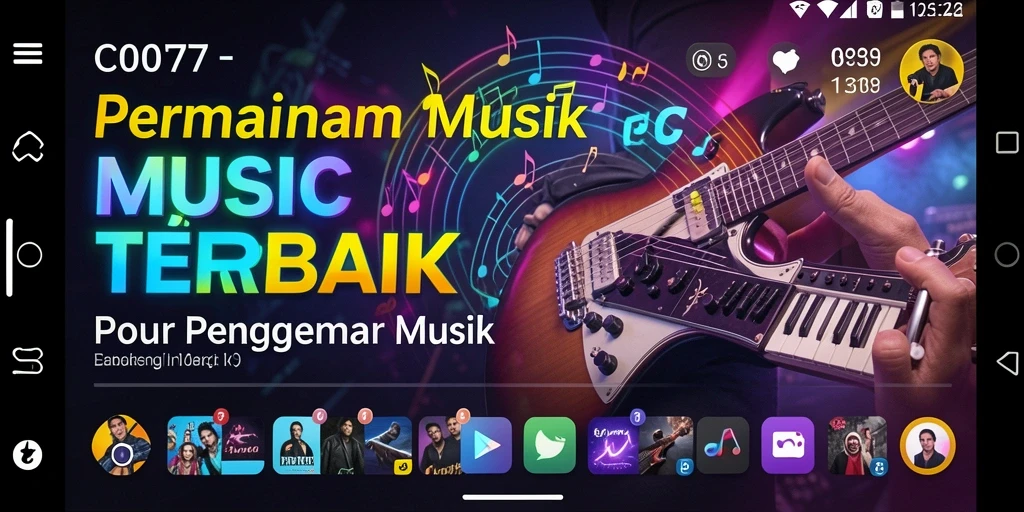 Screenshot C0077 menampilkan gameplay menarik dengan tantangan musik.
