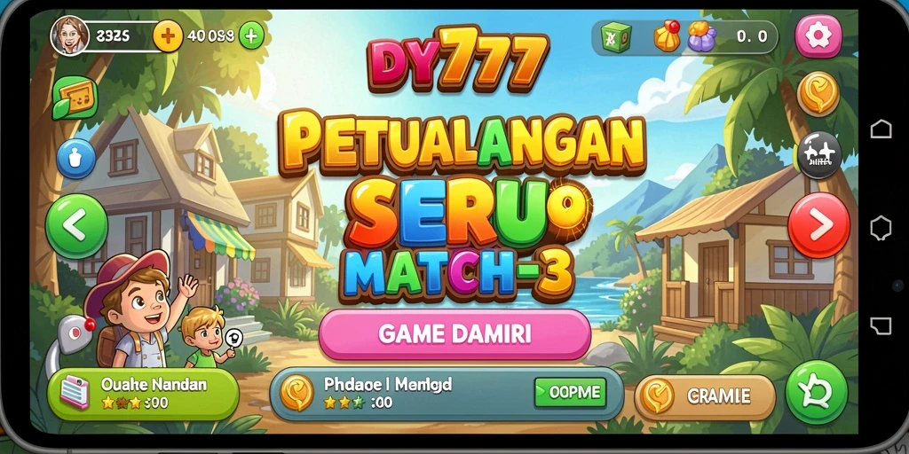 Tampilan gameplay <strong>DY777</strong> yang penuh warna dan seru.