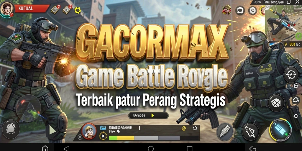 Screenshot menampilkan pertarungan seru dalam gameplay GACORMAX Battle Royale.