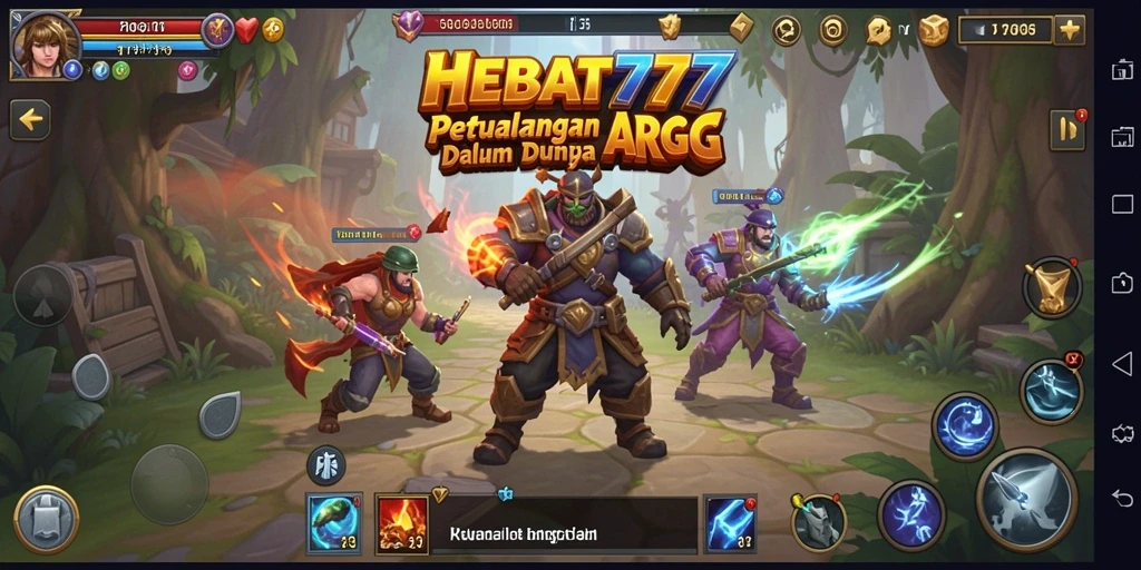 Tangkapan layar menampilkan aksi gameplay mendebarkan HEBAT777.