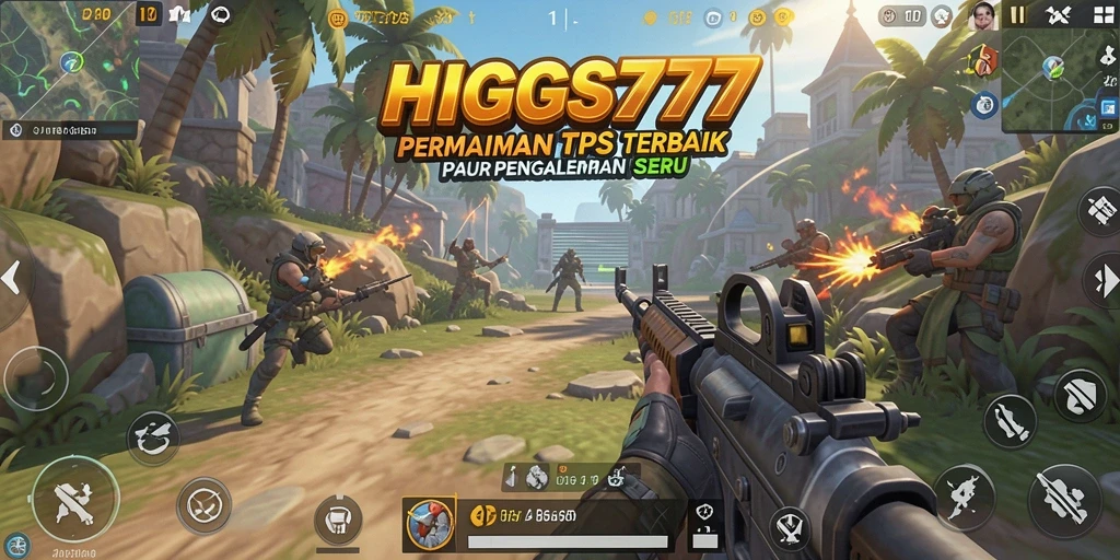 Tampilan aksi menegangkan dalam HIGGS777 dengan gameplay TPS