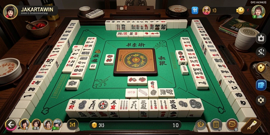 Tampilan gameplay Mahjong yang menarik dan menantang di JAKARTAWIN.