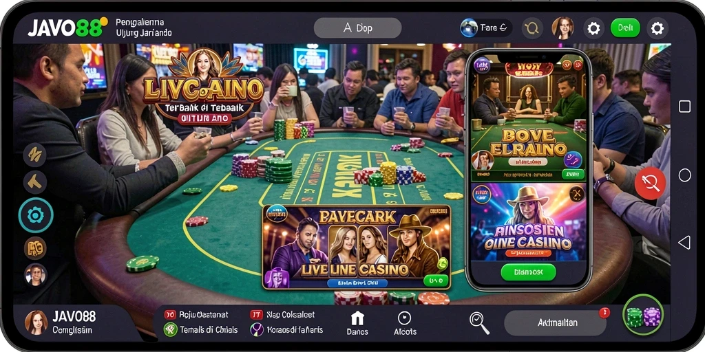 Screenshot gameplay Live Casino yang menarik dari JAVO88.