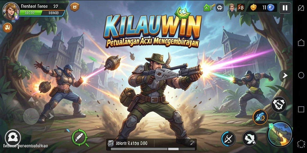 Tampilan utama gameplay KILAUWIN dengan aksi mendebarkan.