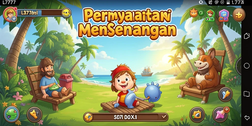 Tangkapan layar gameplay L777 yang menarik dan penuh warna.