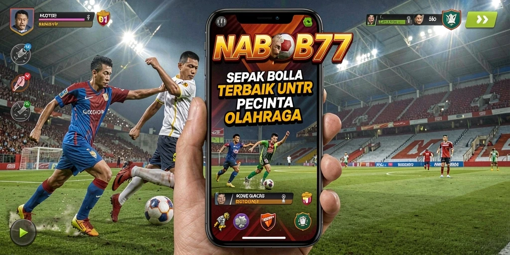 Screenshot utama NABOB77 memperlihatkan pertandingan sepak bola yang seru dan penuh aksi.