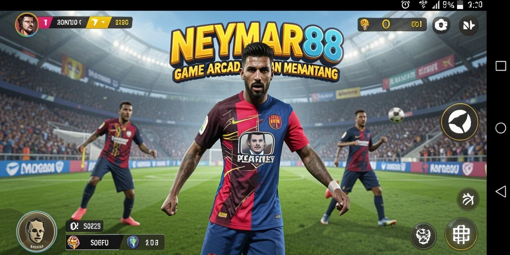 Tampilan gameplay seru dan penuh tantangan di NEYMAR88.