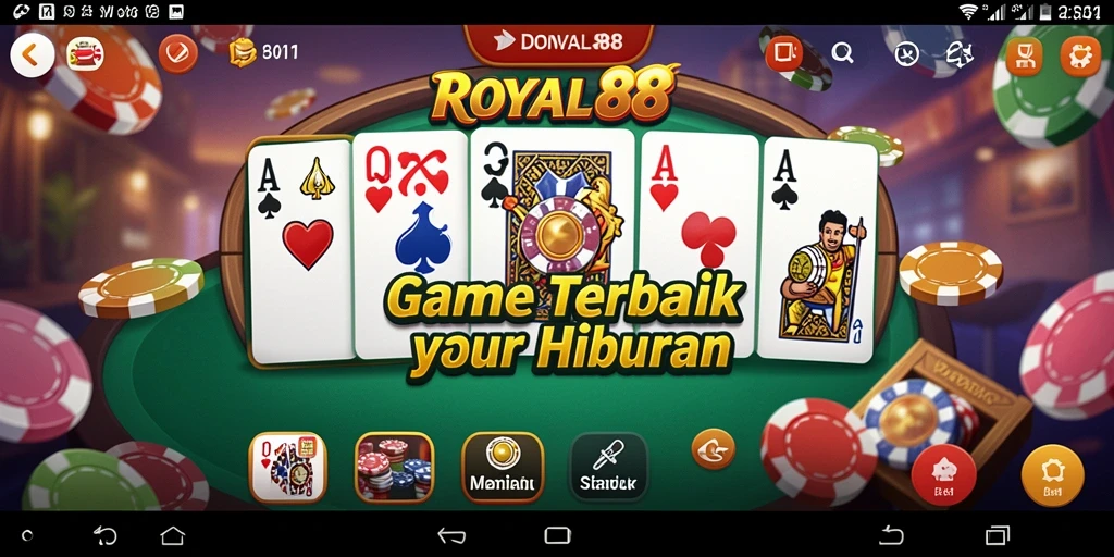 Tampilan gameplay seru dari ROYAL88 dalam permainan domino.