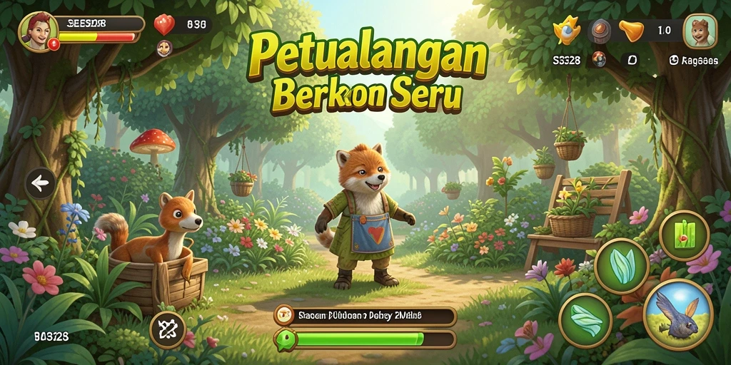 Screenshot menampilkan gameplay menarik dari SE328 saat berkebun.