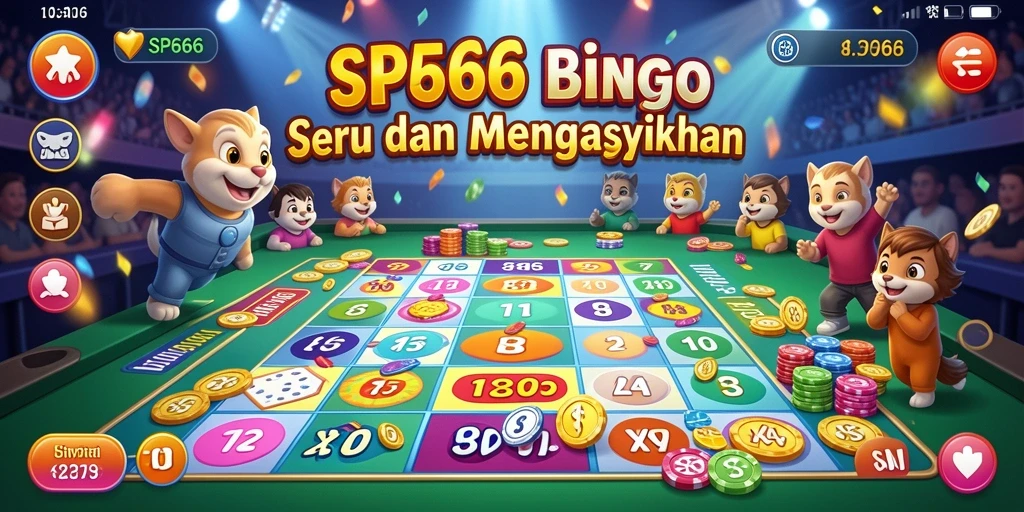 Tampilan gameplay SP666 dengan nuansa Bingo yang seru.
