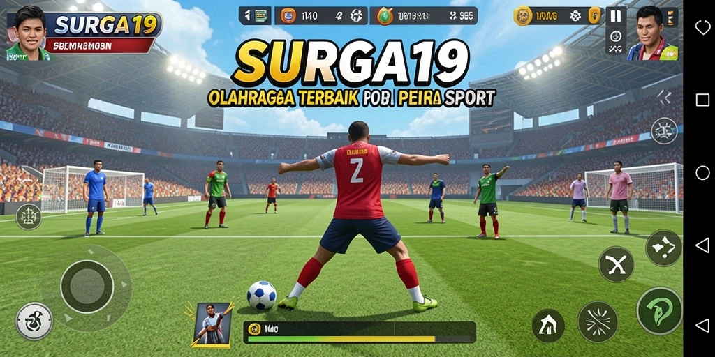 Tangkapan layar menunjukkan gameplay seru dan interaktif dari SURGA19.