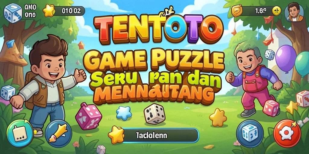 Tampilan gameplay <strong>TENTOTO</strong> yang menarik dengan berbagai puzzle yang menantang.