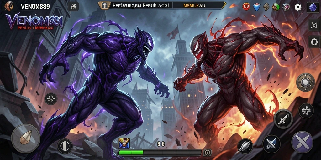 Gameplay penuh aksi yang mendebarkan dalam VENOM889.