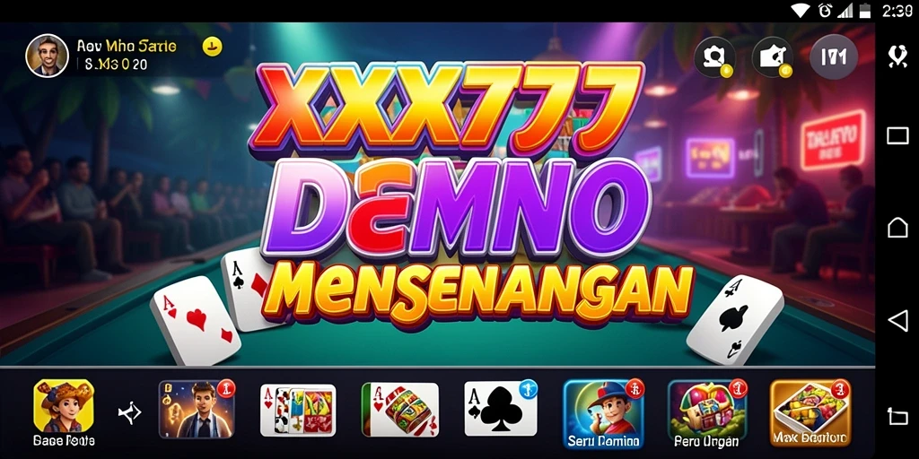 Tangkapan layar utama XXX777 menunjukkan pemain bersaing di permainan Domino.